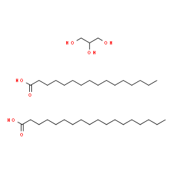 glycerol; palmitic acid; stearic acid, C37H76O7
