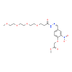 ChemSpider 2D Image | Methyl {2-nitro-4-[(1Z)-4-oxo-7,10,13,16-tetraoxa-2,3-diazaheptadec-1-en-1-yl]phenoxy}acetate | C20H29N3O10