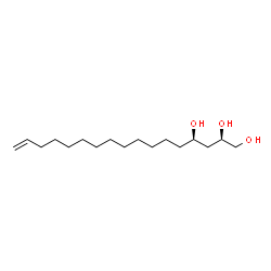 ChemSpider 2D Image | (2R,4R)-16-Heptadecene-1,2,4-triol | C17H34O3