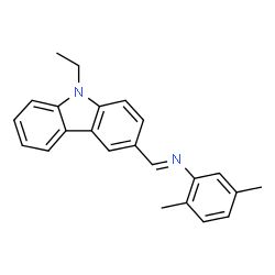 ChemSpider 2D Image | N-[(E)-(9-Ethyl-9H-carbazol-3-yl)methylene]-2,5-dimethylaniline | C23H22N2