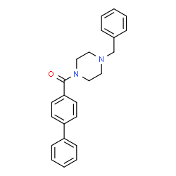 ChemSpider 2D Image | (4-Benzyl-1-piperazinyl)(4-biphenylyl)methanone | C24H24N2O