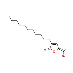 ChemSpider 2D Image | 5-(Dibromomethylene)-3-dodecyl-2(5H)-furanone | C17H26Br2O2