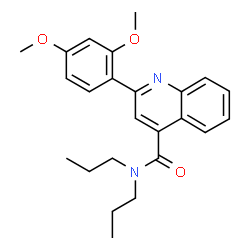 ChemSpider 2D Image | 2-(2,4-Dimethoxyphenyl)-N,N-dipropyl-4-quinolinecarboxamide | C24H28N2O3