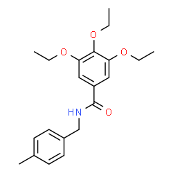 ChemSpider 2D Image | 3,4,5-Triethoxy-N-(4-methylbenzyl)benzamide | C21H27NO4