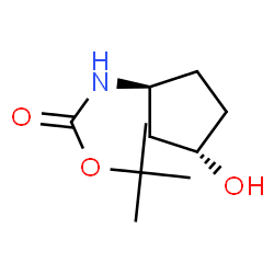 ChemSpider 2D Image | tert-Butyl [(1S,3S)-3-hydroxycyclopentyl]carbamate | C10H19NO3