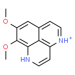ChemSpider 2D Image | 8,9-Dimethoxy-1H-benzo[de][1,6]naphthyridin-4-ium | C13H13N2O2