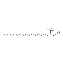ChemSpider 2D Image | [Hexadecyl(2-methyl-2-propanyl)amino]acetonitrile | C22H44N2