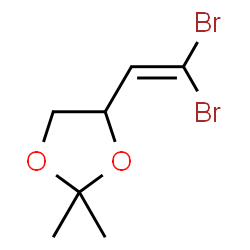 ChemSpider 2D Image | 4-(2,2-Dibromovinyl)-2,2-dimethyl-1,3-dioxolane | C7H10Br2O2