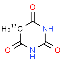 ChemSpider 2D Image | 2,4,6(1H,3H,5H)-(5-~13~C)Pyrimidinetrione | C313CH4N2O3