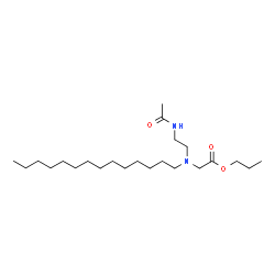 ChemSpider 2D Image | Propyl N-(2-acetamidoethyl)-N-tetradecylglycinate | C23H46N2O3