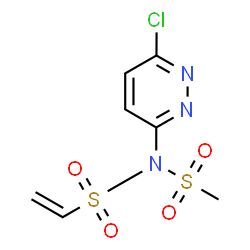 ChemSpider 2D Image | N-(6-Chloro-3-pyridazinyl)-N-(methylsulfonyl)ethenesulfonamide | C7H8ClN3O4S2