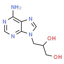 ChemSpider 2D Image | 9-(2,3-Dihydroxypropyl)-adenine | C8H11N5O2