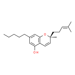 ChemSpider 2D Image | (2S)-2-Methyl-2-(4-methyl-3-penten-1-yl)-7-pentyl-2H-chromen-5-ol | C21H30O2