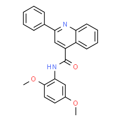 ChemSpider 2D Image | N-(2,5-Dimethoxyphenyl)-2-phenyl-4-quinolinecarboxamide | C24H20N2O3
