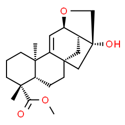 ChemSpider 2D Image | Methyl (5beta,8alpha,10alpha,12beta,16beta)-16-hydroxy-12,17-epoxykaur-9(11)-en-18-oate | C21H30O4