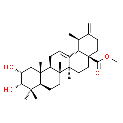 ChemSpider 2D Image | Methyl (2alpha,3alpha)-2,3-dihydroxyursa-12,20(30)-dien-28-oate | C31H48O4