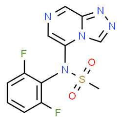 ChemSpider 2D Image | N-(2,6-Difluorophenyl)-N-([1,2,4]triazolo[4,3-a]pyrazin-5-yl)methanesulfonamide | C12H9F2N5O2S