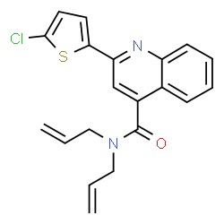 ChemSpider 2D Image | N,N-Diallyl-2-(5-chloro-2-thienyl)-4-quinolinecarboxamide | C20H17ClN2OS