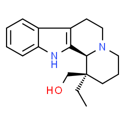 ChemSpider 2D Image | [(1R,12bS)-1-Ethyl-1,2,3,4,6,7,12,12b-octahydroindolo[2,3-a]quinolizin-1-yl]methanol | C18H24N2O