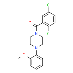 ChemSpider 2D Image | (2,5-Dichlorophenyl)[4-(2-methoxyphenyl)-1-piperazinyl]methanone | C18H18Cl2N2O2