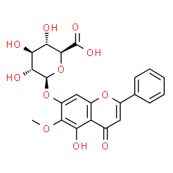 ChemSpider 2D Image | OROXYLIN A GLUCORONIDE | C22H20O11