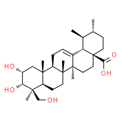 ChemSpider 2D Image | (2alpha,3alpha)-2,3,24-Trihydroxyurs-12-en-28-oic acid | C30H48O5