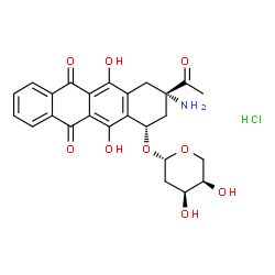 ChemSpider 2D Image | Amrubicin hydrochloride | C25H26ClNO9