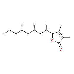 ChemSpider 2D Image | 5-[(2S,4S,6S)-4,6-Dimethyl-2-nonanyl]-3,4-dimethyl-2(5H)-furanone | C17H30O2