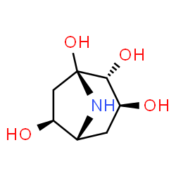 ChemSpider 2D Image | (1S,2R,3S,5R,6S)-8-Azabicyclo[3.2.1]octane-1,2,3,6-tetrol | C7H13NO4