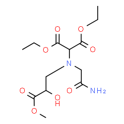 ChemSpider 2D Image | Diethyl [(2-amino-2-oxoethyl)(2-hydroxy-3-methoxy-3-oxopropyl)amino]malonate | C13H22N2O8