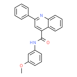 ChemSpider 2D Image | N-(3-Methoxyphenyl)-2-phenyl-4-quinolinecarboxamide | C23H18N2O2