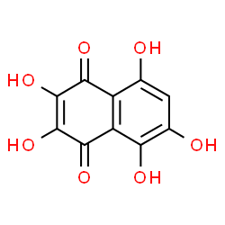 ChemSpider 2D Image | 2,3,5,6,8-Pentahydroxy-1,4-naphthalenedione | C10H6O7