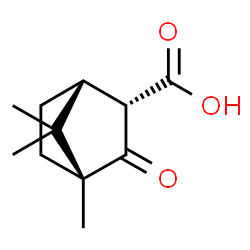 ChemSpider 2D Image | (1R,2S,4R)-4,7,7-Trimethyl-3-oxobicyclo[2.2.1]heptane-2-carboxylic acid | C11H16O3