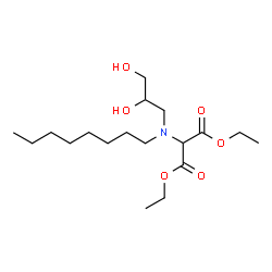 ChemSpider 2D Image | Diethyl [(2,3-dihydroxypropyl)(octyl)amino]malonate | C18H35NO6