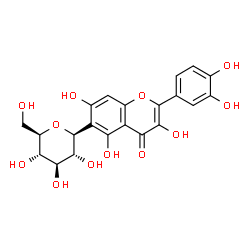 ChemSpider 2D Image | 6-C-Glucosylquercetin | C21H20O12