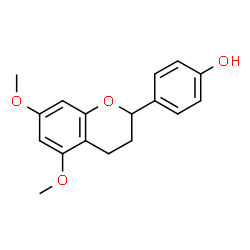 ChemSpider 2D Image | 4-(5,7-Dimethoxy-3,4-dihydro-2H-chromen-2-yl)phenol | C17H18O4