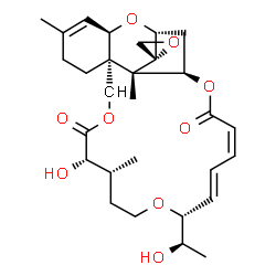 ChemSpider 2D Image | [7'R(R)]-7'-Deoxo-7'-(1-hydroxyethyl)verrucarin A | C29H40O9
