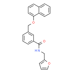 ChemSpider 2D Image | N-(2-Furylmethyl)-3-[(1-naphthyloxy)methyl]benzamide | C23H19NO3