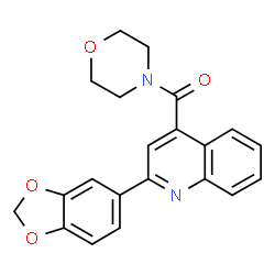 ChemSpider 2D Image | [2-(1,3-Benzodioxol-5-yl)-4-quinolinyl](4-morpholinyl)methanone | C21H18N2O4