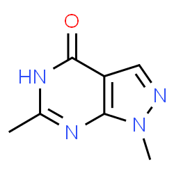 ChemSpider 2D Image | 1,6-dimethyl-1H,4H,7H-pyrazolo[3,4-d]pyrimidin-4-one | C7H8N4O