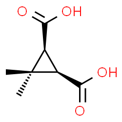 ChemSpider 2D Image | (1R,2S)-3,3-Dimethyl-1,2-cyclopropanedicarboxylic acid | C7H10O4