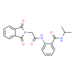 ChemSpider 2D Image | 2-[2-(1,3-dioxoisoindol-2-yl)acetamido]-N-isopropylbenzamide | C20H19N3O4