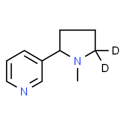 ChemSpider 2D Image | 3-[1-Methyl(5,5-~2~H_2_)-2-pyrrolidinyl]pyridine | C10H12D2N2