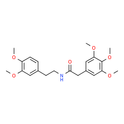 ChemSpider 2D Image | N-[2-(3,4-Dimethoxyphenyl)ethyl]-2-(3,4,5-trimethoxyphenyl)acetamide | C21H27NO6