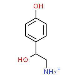 ChemSpider 2D Image | 2-Hydroxy-2-(4-hydroxyphenyl)ethanaminium | C8H12NO2