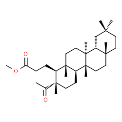 ChemSpider 2D Image | Methyl 3-[(1S,2S,4aS,4bR,6aR,10aR,10bS,12aR)-2-acetyl-2,4b,6a,9,9,10b,12a-heptamethyloctadecahydro-1-chrysenyl]propanoate | C31H52O3