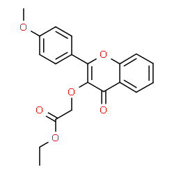 ChemSpider 2D Image | Ethyl {[2-(4-methoxyphenyl)-4-oxo-4H-chromen-3-yl]oxy}acetate | C20H18O6