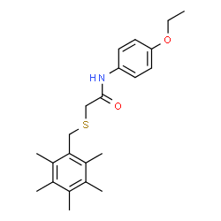 ChemSpider 2D Image | N-(4-Ethoxyphenyl)-2-[(pentamethylbenzyl)sulfanyl]acetamide | C22H29NO2S