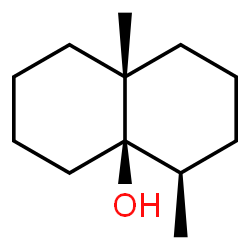 ChemSpider 2D Image | (4R,4aR,8aR)-4,8a-Dimethyloctahydro-4a(2H)-naphthalenol | C12H22O