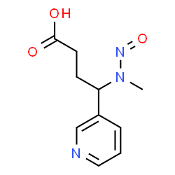 ChemSpider 2D Image | 4-[Methyl(nitroso)amino]-4-(3-pyridinyl)butanoic acid | C10H13N3O3
